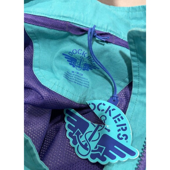 Dockers Pullover Half Zip Hooded Jacket Size M Blue Purple NWT Front Zip Pocket - Picture 5 of 8